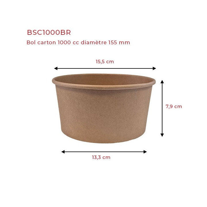 bol 1000cc diamètre 155 mm dimensions