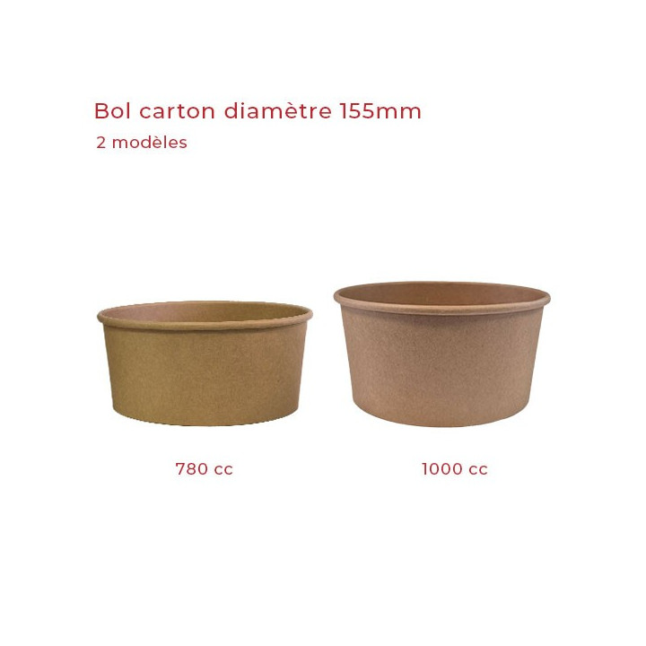 Bol carton diamètre 155 mm modèle