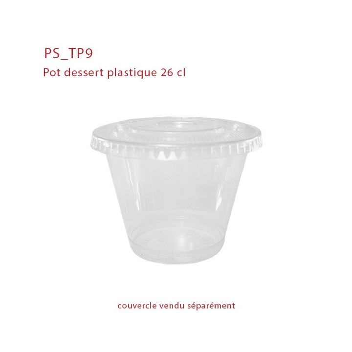 Pot dessert plastique TP9