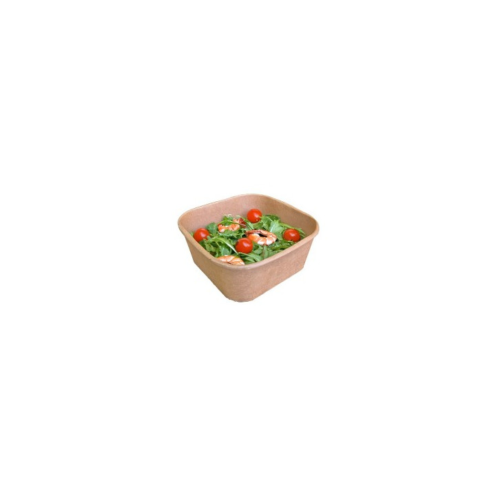 barquette carrée kraft couverture