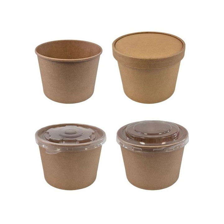 Pot brun et couvercle avec couvercle