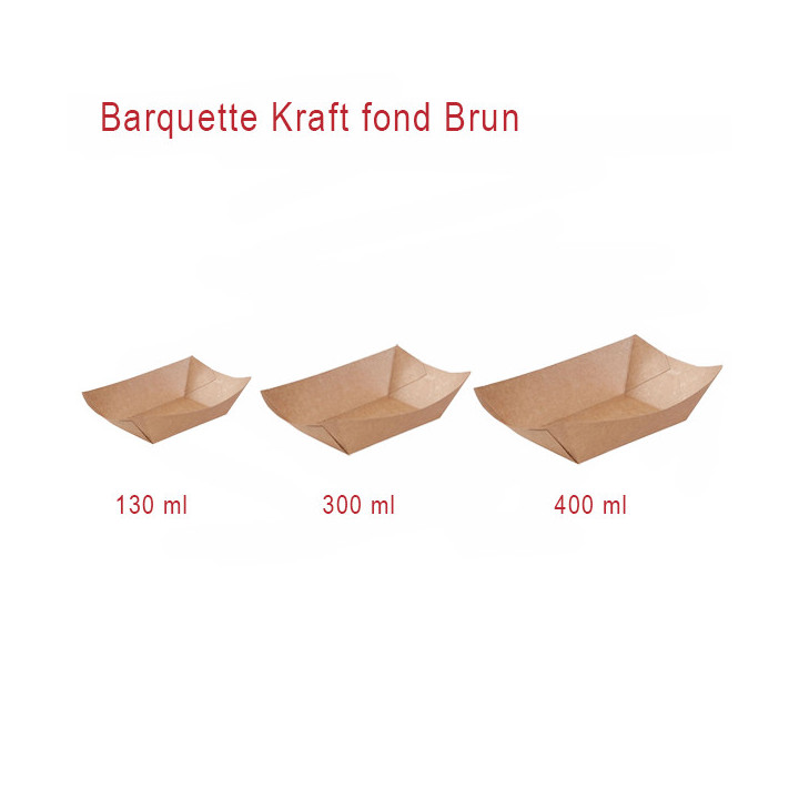 Barquette kraft fond brun- SML Food Plastic emballage alimentaire