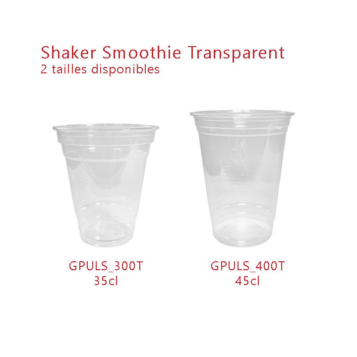 Shaker Smoothie Transparent  - SML Food Plastic emballage alimentaire
