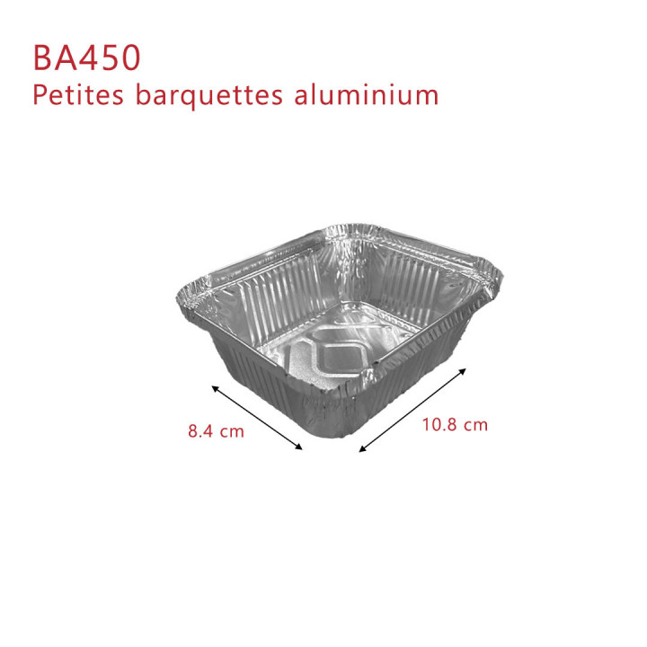 Petites barquettes aluminium 450cc