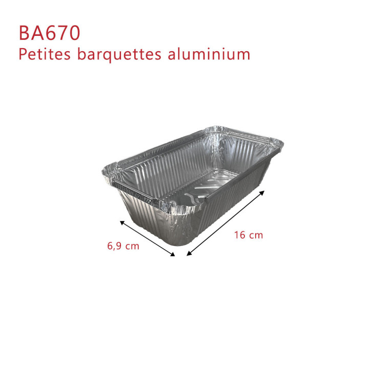 Petites barquettes aluminium 670cc