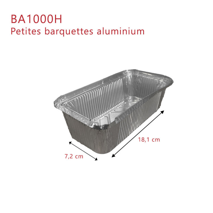 Petites barquettes aluminium 1000cc H