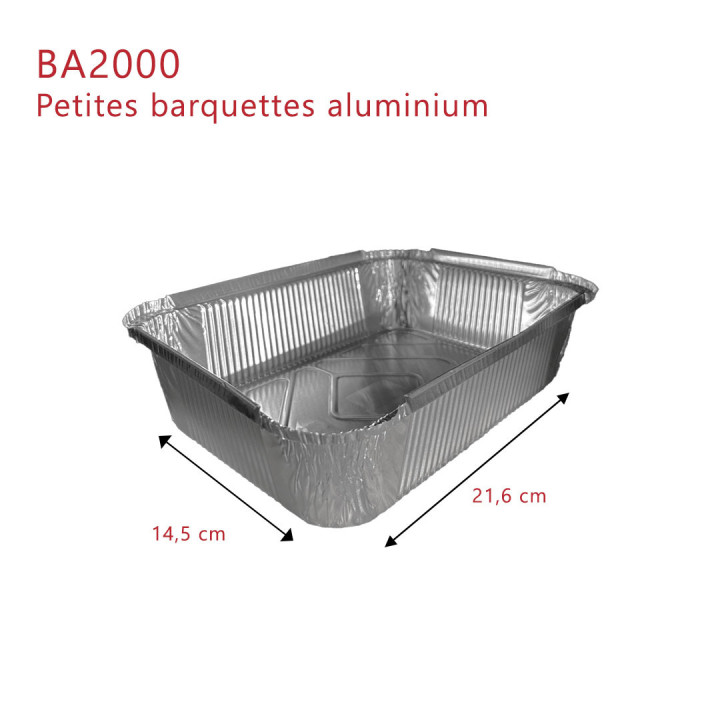Petites barquettes aluminium 2000cc