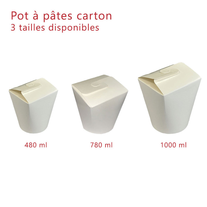 Pot à pâtes carton 3 tailles
