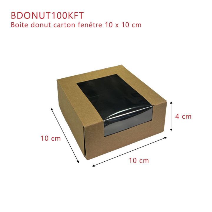 Boite carton BDONUT100KFT_S dimensions