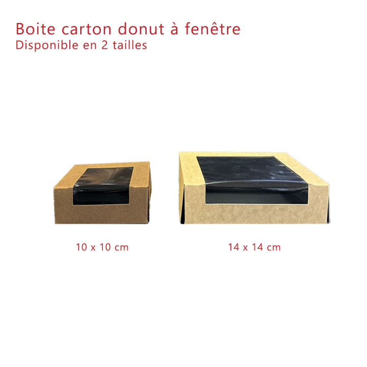Boite carton donut fenêtre modele