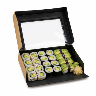 Plateau sushi avec fenêtre