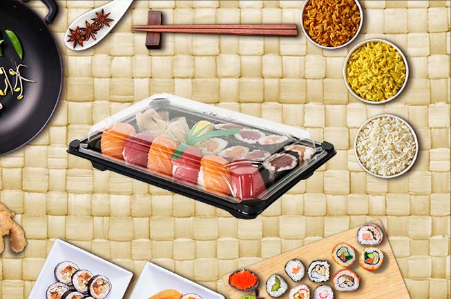barquette sushi plastique