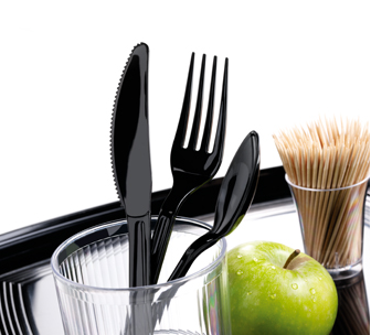 cuillère plastique noire